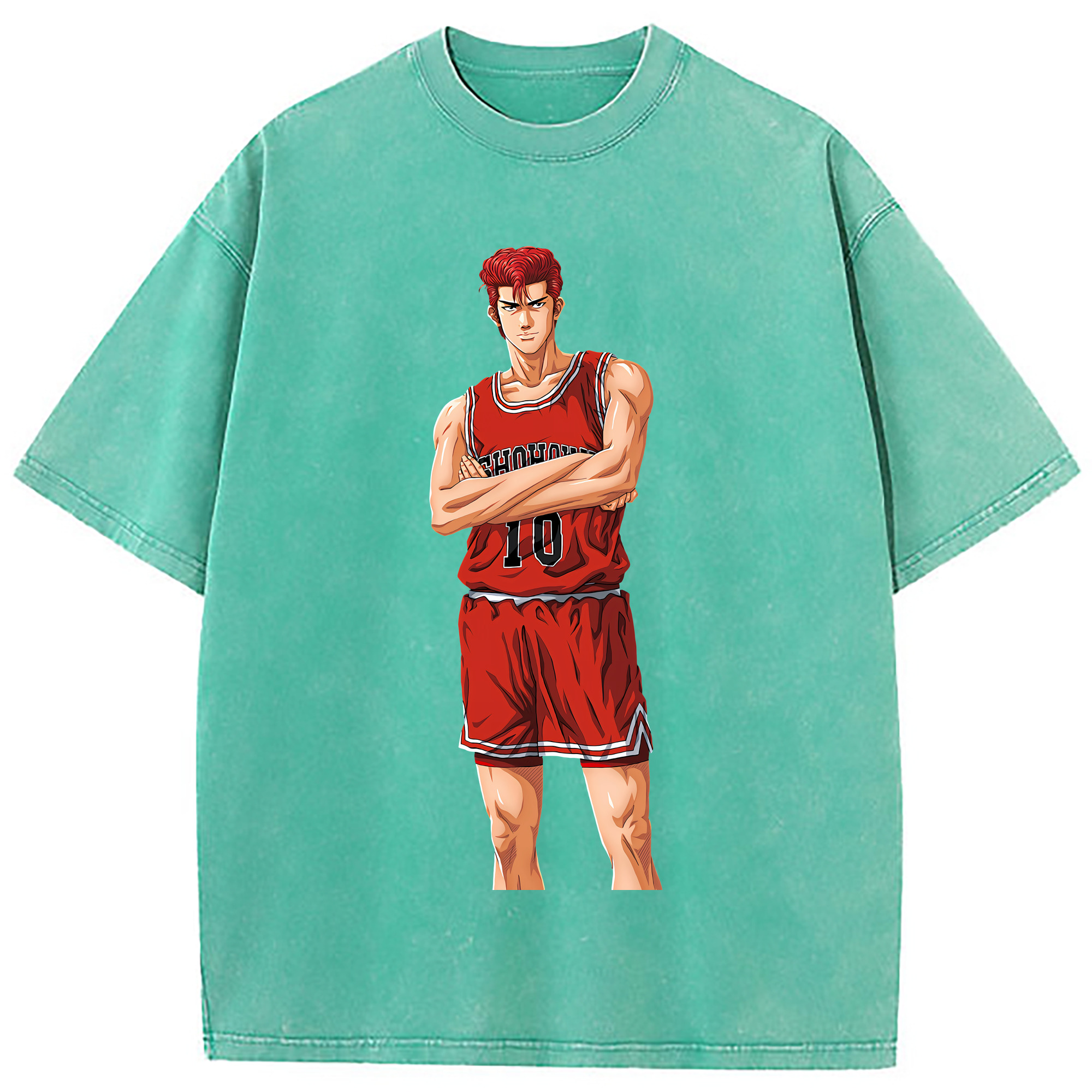 （画像用） SLAM DUNK／スラムダンク 綿100% ヴィンテージ風 半袖Tシャツ（フロントプリント）